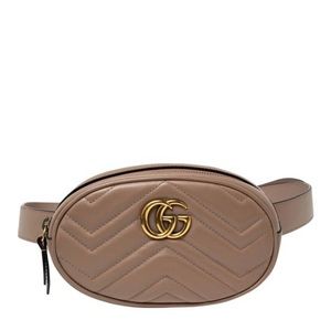 Gucci GG Marmont Bag Beige Matelasse Leather Belt